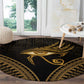 Ancient Egypt Gold Intricate Round Carpet Eye of Horus