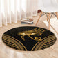 Ancient Egypt Gold Intricate Round Carpet Eye of Horus