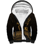 Ancient Egypt Gold Intricate Sherpa Hoodie Eye of Horus
