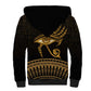 Ancient Egypt Gold Intricate Sherpa Hoodie Eye of Horus