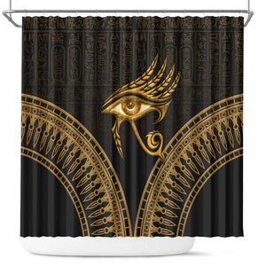 Ancient Egypt Gold Intricate Shower Curtain Eye of Horus