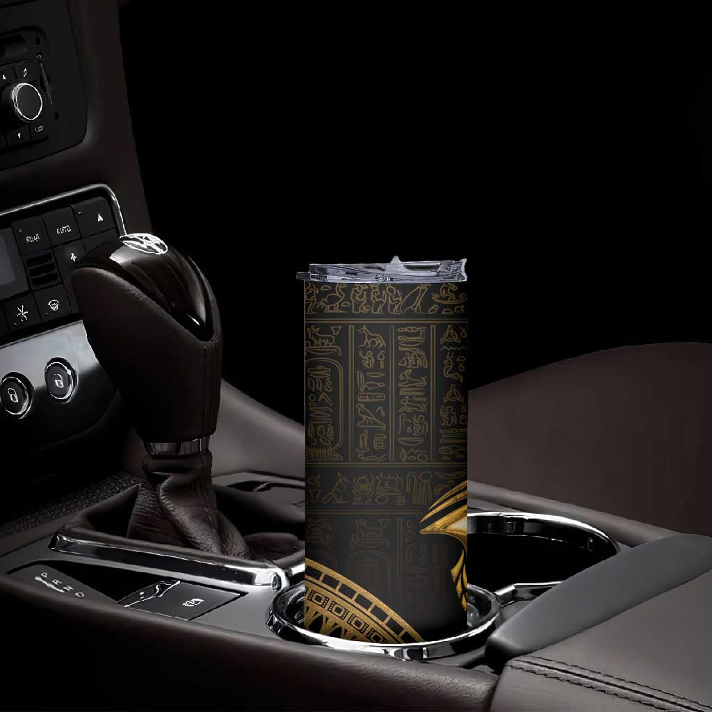 Ancient Egypt Gold Intricate Skinny Tumbler Eye of Horus