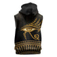 Ancient Egypt Gold Intricate Sleeveless Zip Hoodie Eye of Horus - African Pride