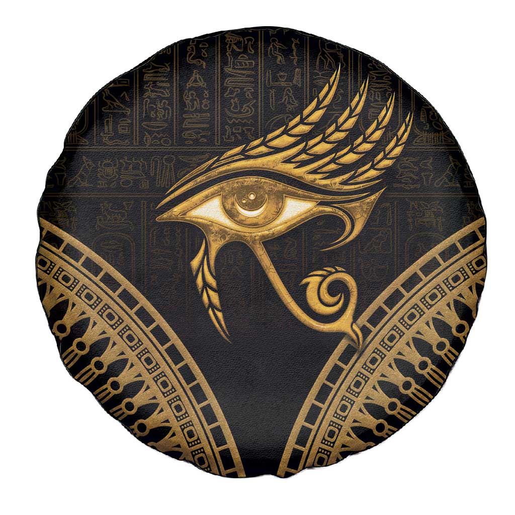 Ancient Egypt Gold Intricate Spare Tire Cover Eye of Horus