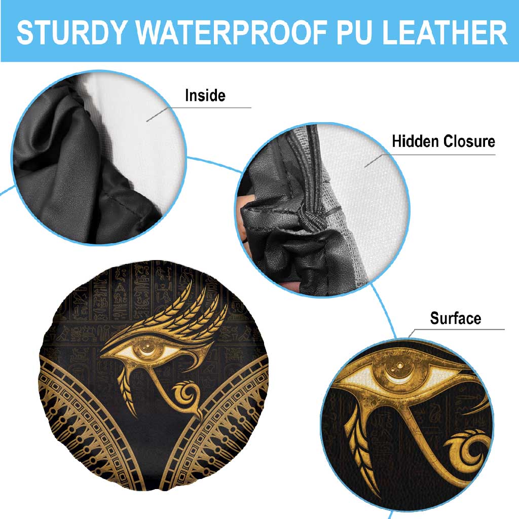 Ancient Egypt Gold Intricate Spare Tire Cover Eye of Horus