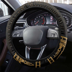 Ancient Egypt Gold Intricate Steering Wheel Cover Eye of Horus