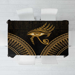 Ancient Egypt Gold Intricate Tablecloth Eye of Horus