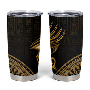 Ancient Egypt Gold Intricate Tumbler Cup Eye of Horus