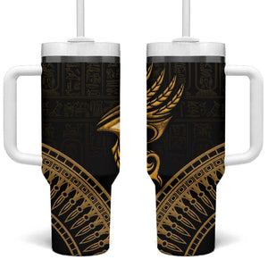 Ancient Egypt Gold Intricate Tumbler With Handle Eye of Horus
