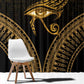 Ancient Egypt Gold Intricate Window Curtain Eye of Horus