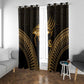 Ancient Egypt Gold Intricate Window Curtain Eye of Horus