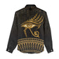 Ancient Egypt Gold Intricate Women Casual Shirt Eye of Horus
