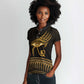 Ancient Egypt Gold Intricate Women Polo Shirt Eye of Horus
