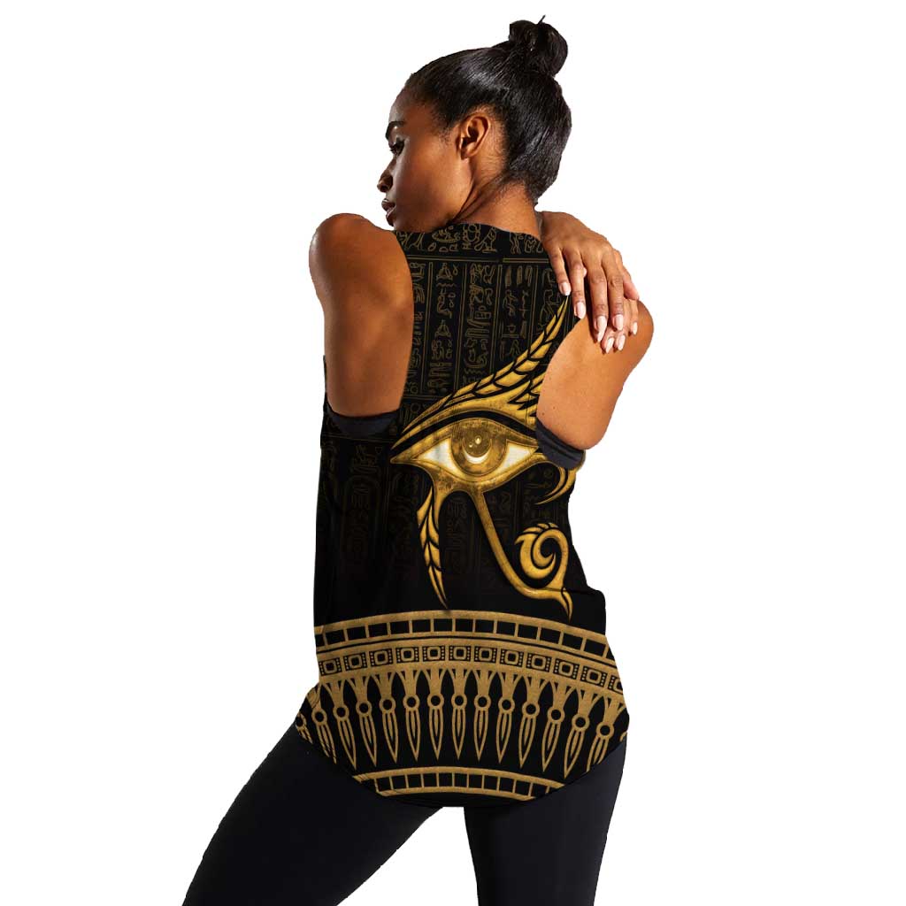 Ancient Egypt Gold Intricate Women Racerback Tank Eye of Horus