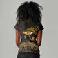 Ancient Egypt Gold Intricate Women V-Neck T-Shirt Eye of Horus