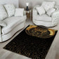 Ancient Egypt Area Rug Black Gold Scarab