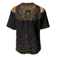 Ancient Egypt Baseball Jersey Black Gold Scarab