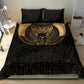 Ancient Egypt Bedding Set Black Gold Scarab
