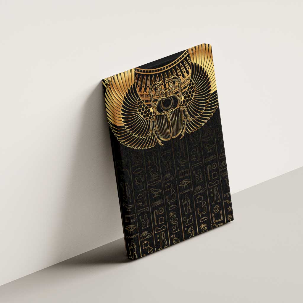 Ancient Egypt Canvas Wall Art Black Gold Scarab