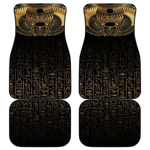 Ancient Egypt Car Mats Black Gold Scarab