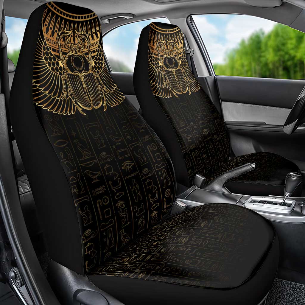 Ancient Egypt Car Seat Cover Black Gold Scarab