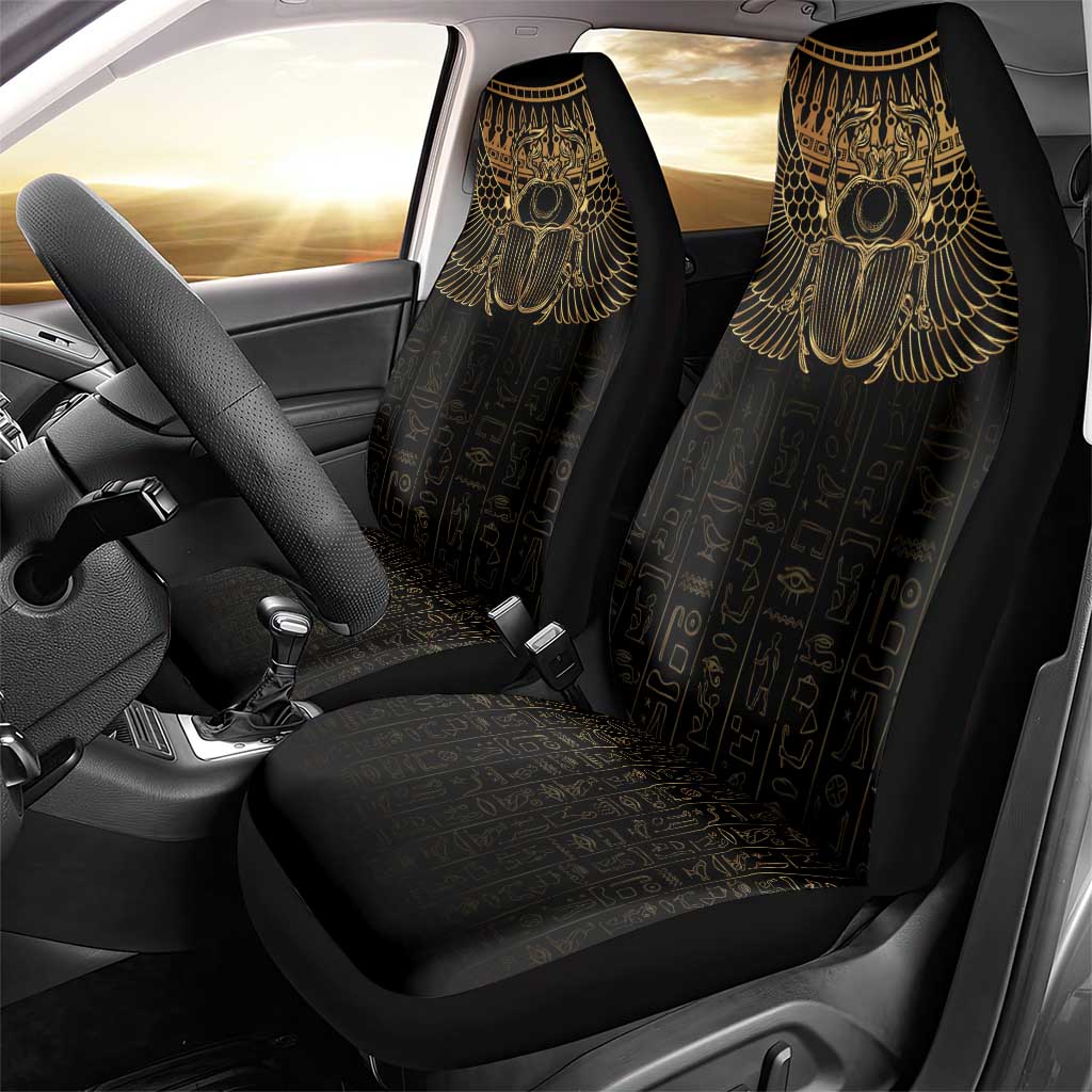 Ancient Egypt Car Seat Cover Black Gold Scarab