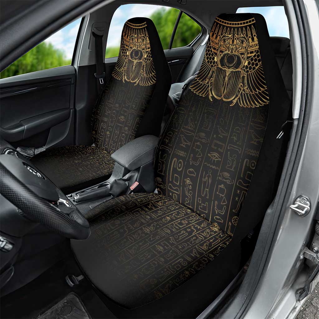 Ancient Egypt Car Seat Cover Black Gold Scarab