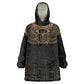 Ancient Egypt Kid Wearable Blanket Hoodie Black Gold Scarab