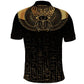 Ancient Egypt Polo Shirt Black Gold Scarab