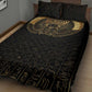 Ancient Egypt Quilt Bed Set Black Gold Scarab