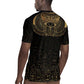 Ancient Egypt Rugby Jersey Black Gold Scarab