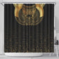 Ancient Egypt Shower Curtain Black Gold Scarab