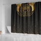 Ancient Egypt Shower Curtain Black Gold Scarab