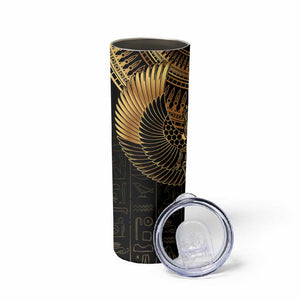 Ancient Egypt Skinny Tumbler Black Gold Scarab