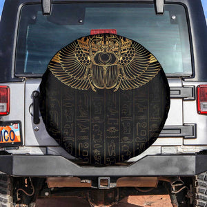 Ancient Egypt Spare Tire Cover Black Gold Scarab