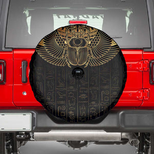 Ancient Egypt Spare Tire Cover Black Gold Scarab