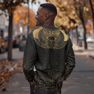 Ancient Egypt Sweatshirt Black Gold Scarab