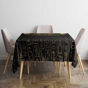 Ancient Egypt Tablecloth Black Gold Scarab