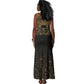 Ancient Egypt Tank Maxi Dress Black Gold Scarab