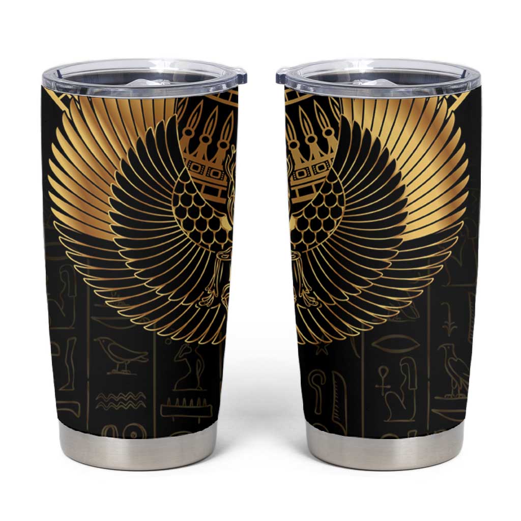 Ancient Egypt Tumbler Cup Black Gold Scarab