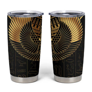 Ancient Egypt Tumbler Cup Black Gold Scarab