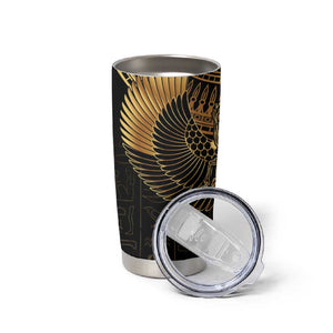 Ancient Egypt Tumbler Cup Black Gold Scarab