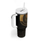 Ancient Egypt Tumbler With Handle Black Gold Scarab