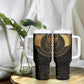 Ancient Egypt Tumbler With Handle Black Gold Scarab