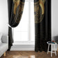 Ancient Egypt Window Curtain Black Gold Scarab