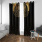 Ancient Egypt Window Curtain Black Gold Scarab