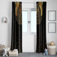 Ancient Egypt Window Curtain Black Gold Scarab