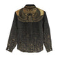 Ancient Egypt Women Casual Shirt Black Gold Scarab