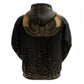 Ancient Egypt Zip Hoodie Black Gold Scarab