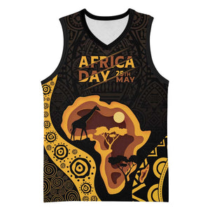 Africa Day Personalized Basketball Jersey Ethnic Retro Style - African Pride